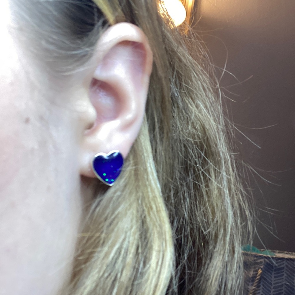 mood heart earrings